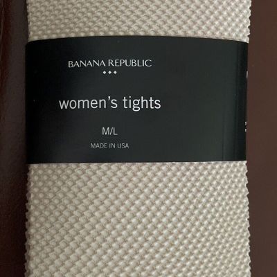 NEW!!! BANANA REPUBLIC Fishnet Tights Camel Beige Sheer M/L MEDIUM/LARGE NWT